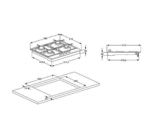 Варочная поверхность INDESIT INGT 61 IC/BK