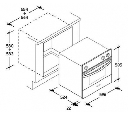 Духовой шкаф CANDY flg 202 w