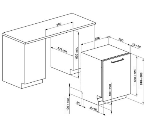 Посудомоечная машина SMEG sta6443-3