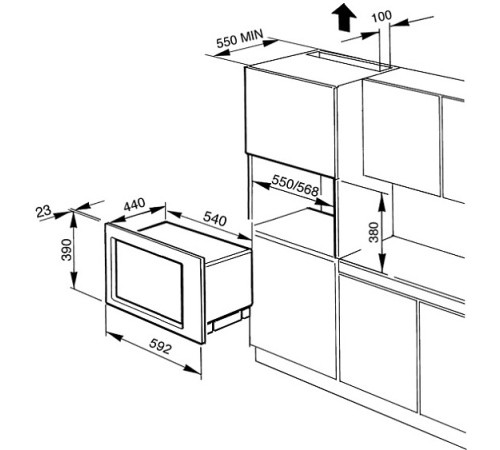Микроволновая печь SMEG fmc24x-2