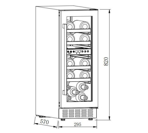 Винный шкаф ZUGEL ZCWI170DB