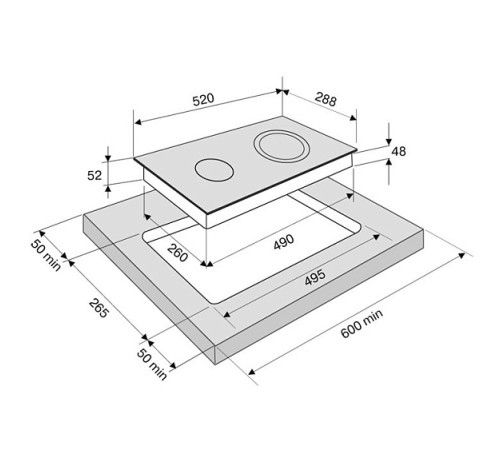 Варочная поверхность KRONA LAUREL 30 BL