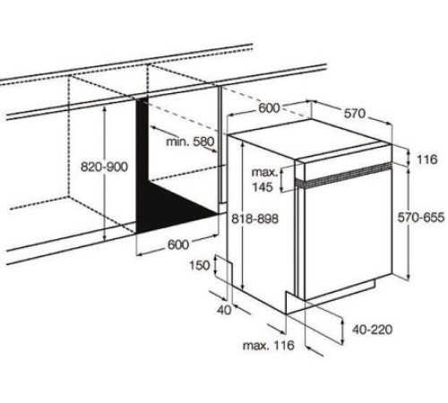Встраиваемая посудомоечная машина AEG f 55002 im0p