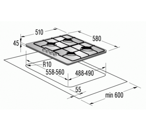 Поверхность GORENJE g 6n4 bx