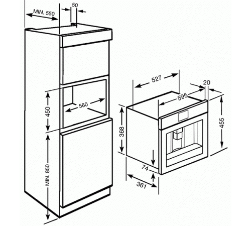 Встраиваемая кофемашина SMEG CMS4101N