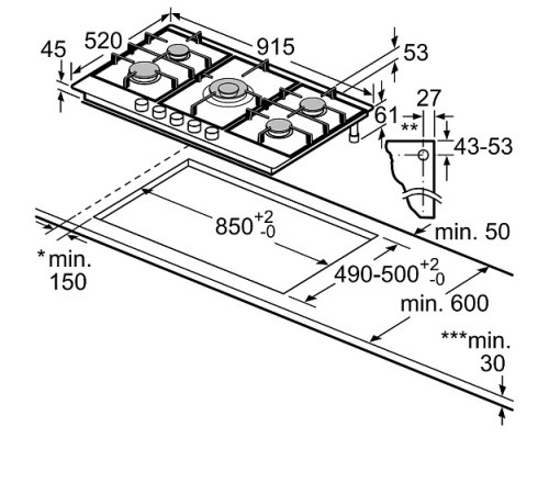 Варочная поверхность BOSCH PCR9A5B90M
