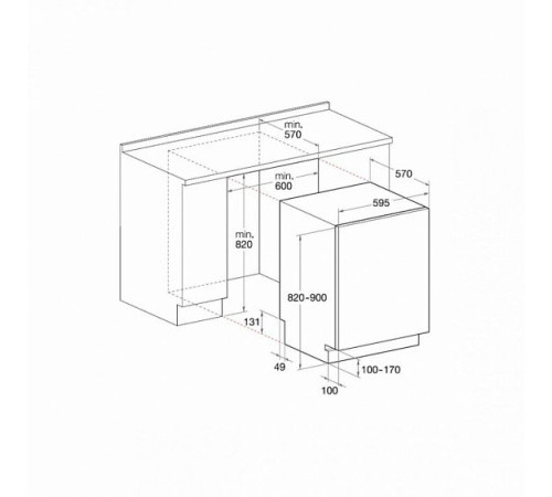 Посудомоечная машина встраиваемая полноразмерная HOTPOINT-ARISTON ltf 11s112 o