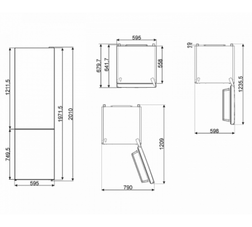 Холодильник SMEG FC202PBN