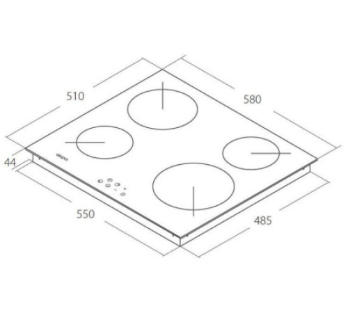 Стеклокерамическая панель AKPO PKA 58008