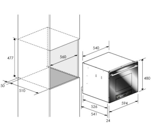 Духовой шкаф FULGOR LO 4814/1 TC BK