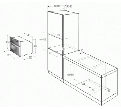 Пароварка встраиваемая GORENJE boc 6322 ax