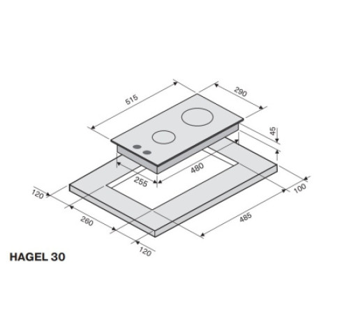 Варочная поверхность KRONA Hagel 30 BL
