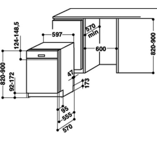 Встраиваемая посудомоечная машина WHIRLPOOL adg 7200