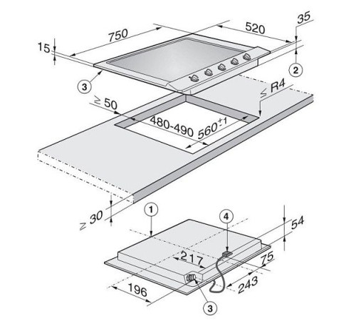 Варочная поверхность MIELE KM 2032 Stainless steel