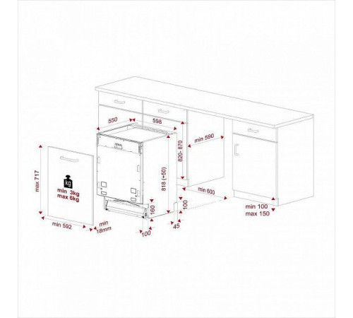 Электрический духовой шкаф LERAN EOM 6077 BG