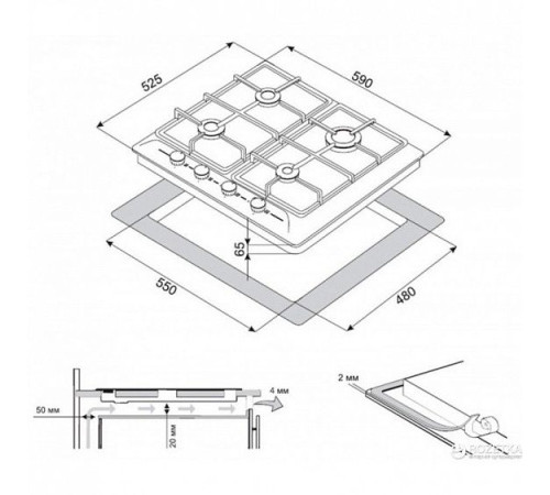 Варочная панель  ZorG BP5 FD IX