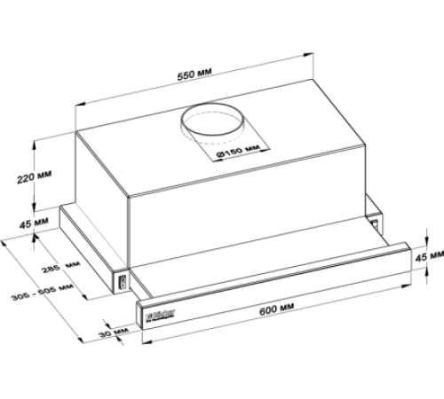 Вытяжка BACKER TH60L-2F200-SS