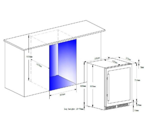 Винный шкаф LA SOMMELIERE LSBU51DB2