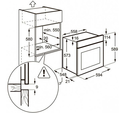 Духовой шкаф ZANUSSI zob 21301 lr