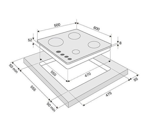 Варочная панель KRONA CORTESIA 60 BL