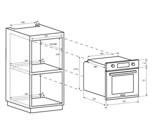 Духовой шкаф CANDY FIDC N100