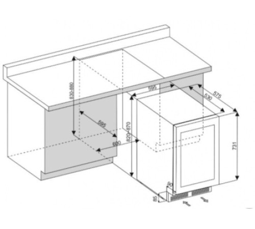 Винный шкаф DUNAVOX DAUF-39.119DB.TO