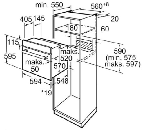 Духовой шкаф BOSCH HBF154YS0