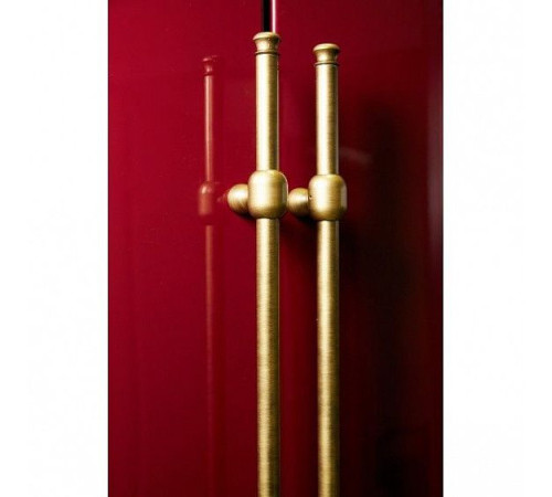 Холодильник IO MABE ORGS2DFFFRR бордо, ручки золото/бронза