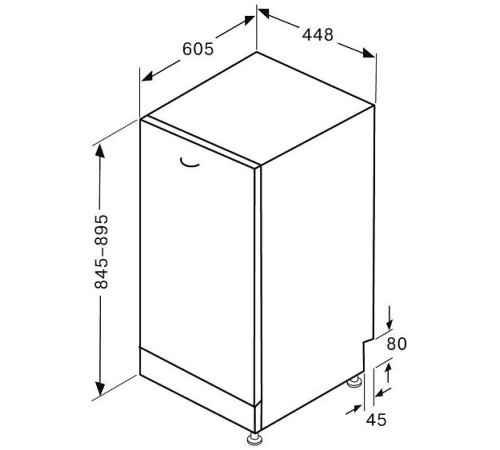 Посудомоечная машина KRONA RIVA 45 FS BL