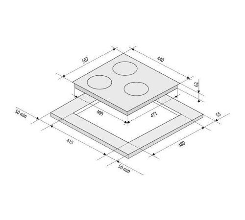 Варочная панель Krona INIZIO 45 WH