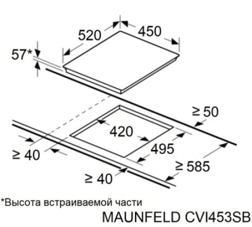 Варочная поверхность MAUNFELD CVI453SBBKA Inverter