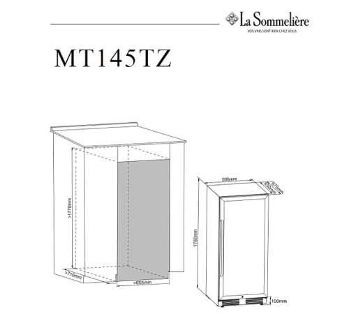 Винный шкаф LA SOMMELIERE MT145TZ