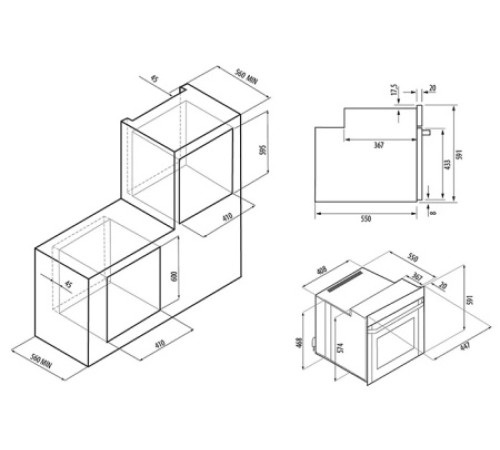 Духовой шкаф FORNELLI FEA 45 BREVE BL