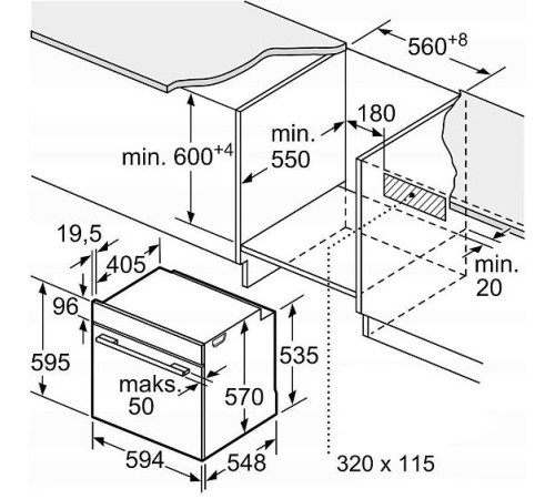 Духовой шкаф BOSCH HRA3340B0