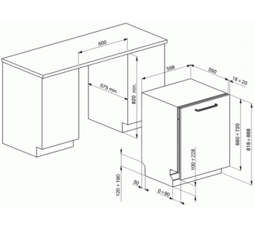 Посудомоечная машина SMEG st733tl