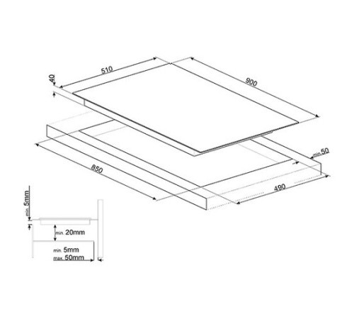 Поверхность SMEG SE395ETB