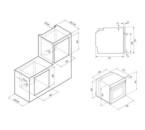 Духовой шкаф KRONA BELCANTO 60 IX