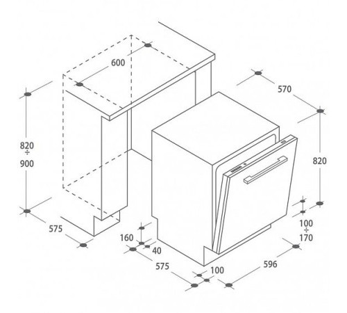 Встраиваемая посудомоечная машина CANDY CDI 5356-07