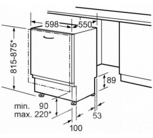 Посудомоечная машина встраиваемая полноразмерная BOSCH smv 53l50
