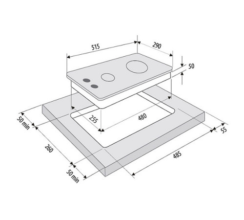 Варочная панель Fornelli PGT 30 CALORE WH