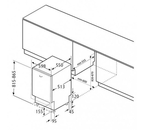 Встраиваемая посудомоечная машина KRONA DELIA 60 BI