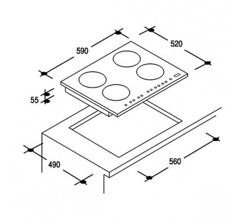Электрическая поверхность CANDY cie 4630 b3