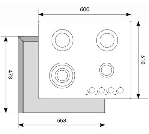Газовая панель AKPO PGA 604 RGC-T BL