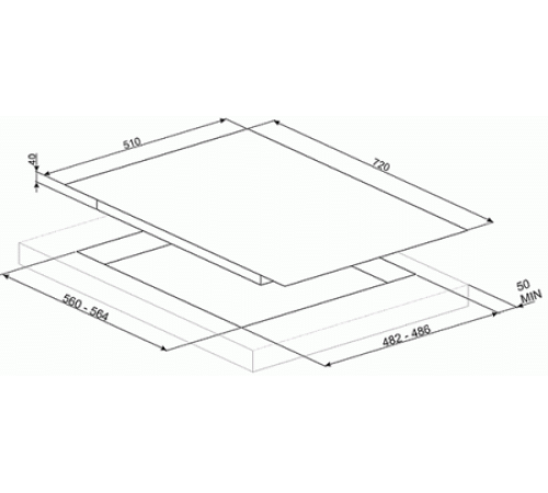Газовая варочная панель Smeg PV 175 B 2