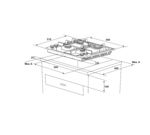 Газовая поверхность LG hvw-6442ag