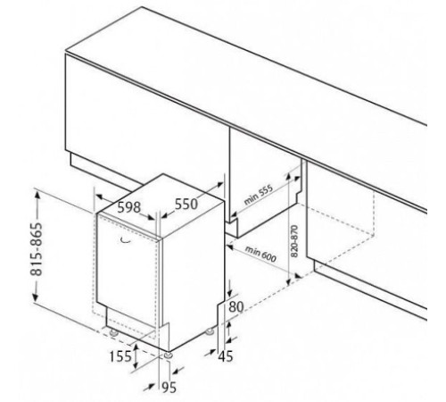 Посудомоечная машина Fornelli  BI 60 KASKATA Light S