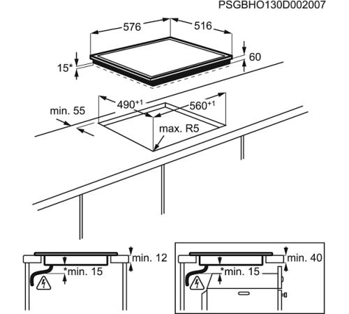 Поверхность ZANUSSI zem 56740 xb