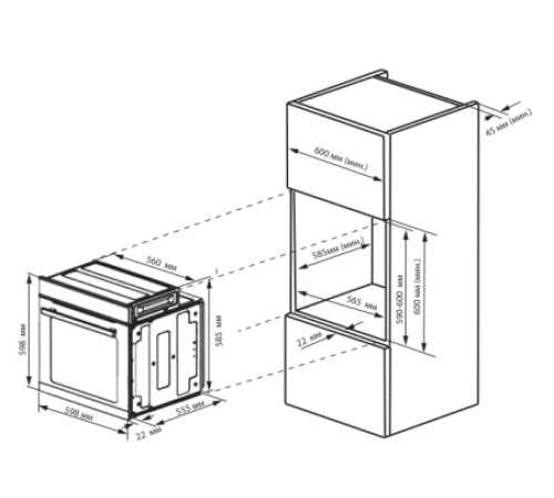 Духовой шкаф ZUGEL ZOE602X