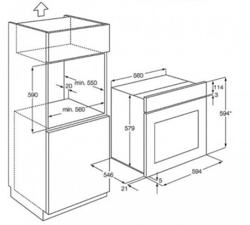 Духовой шкаф  AEG bp 731460 nm