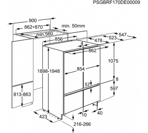 Холодильник ZANUSSI ZBB46465DA
